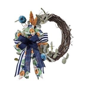 Fall Wreath, Farm House Wreath, Autumn Wreath, Pumpkin Wreath, Everyday ,Neutral